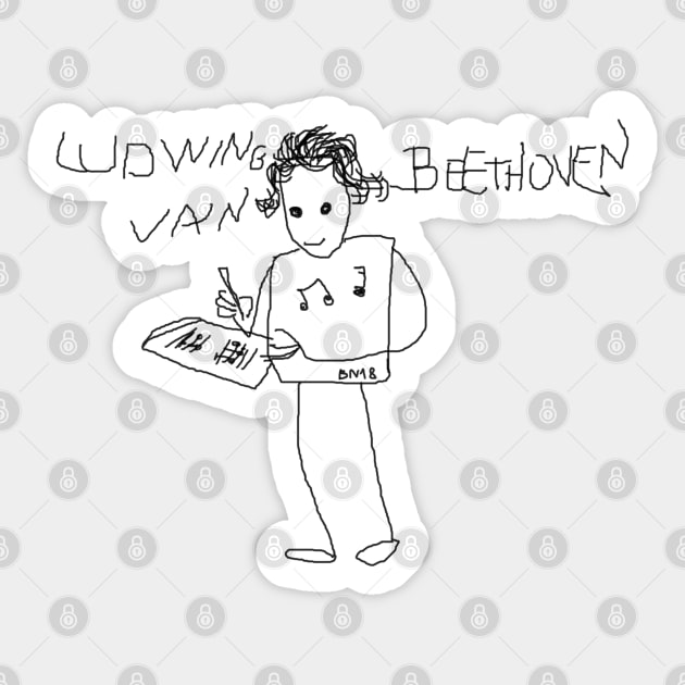 The little Beethoven by BN18 Sticker by JD by BN18 